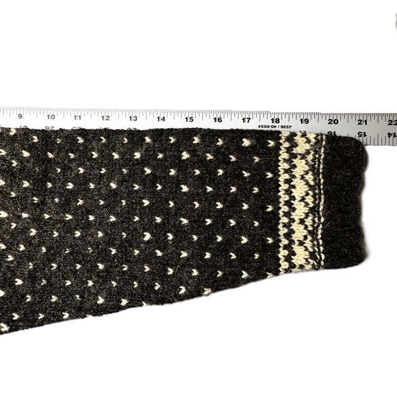 Ralph Lauren Country Black Cream Sweater Women Large Hand Knit Wool Silk Vintage - Picture 12 of 16